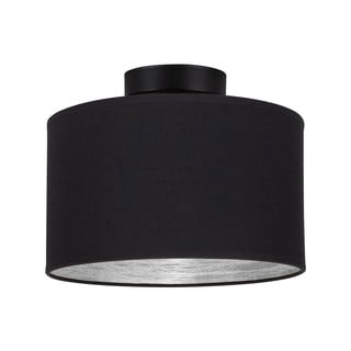 Czarna lampa sufitowa z detalem w srebrnym kolorze Bulb Attack Tres S, ⌀ 25 cm