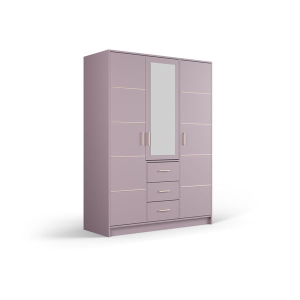 Różowa szafa z lustrem 147x200 cm Burren – Cosmopolitan Design-image-2