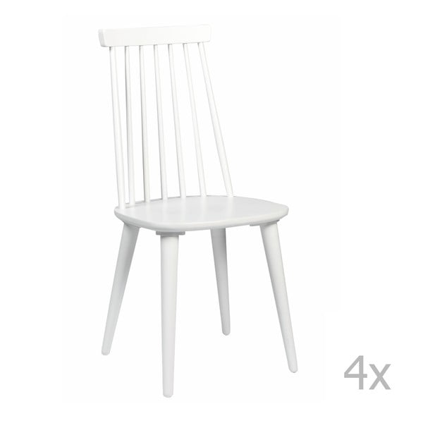Zestaw 4 białych krzeseł Folke Lotta