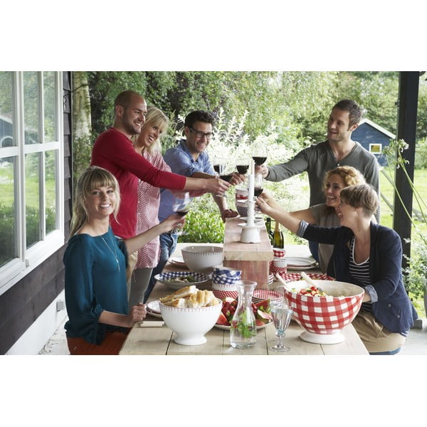 Zestaw 6 talerzy Dots Pink 21 cm, różowy-image-1