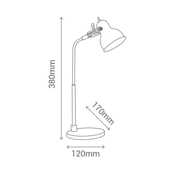 Czerwona lampa stołowa z LED SULION Bang-image-1