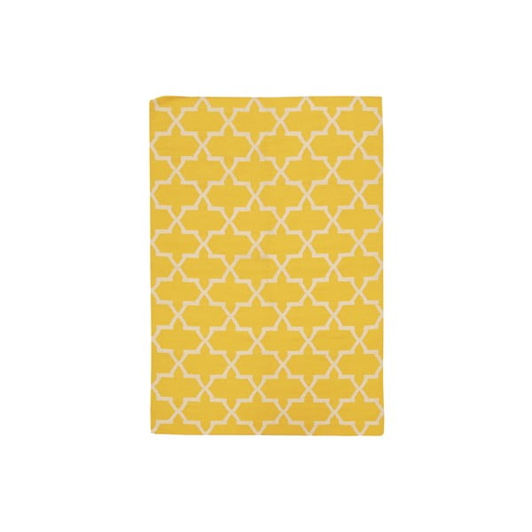 Ręcznie tkany dywan Kilim Design One Yellow, 160x230 cm
