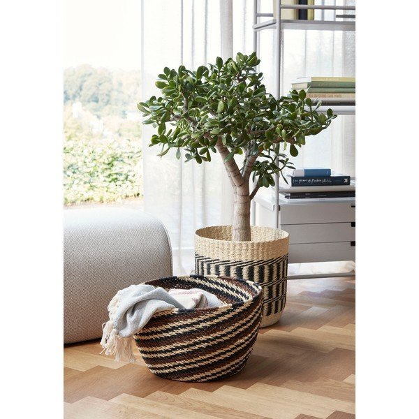 Zestaw 2 brązowo-czarnych koszyków Hübsch Natur-image-1