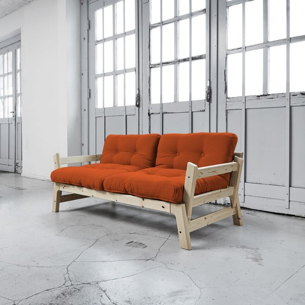 Sofa rozkładana Karup Step Natural/Orange