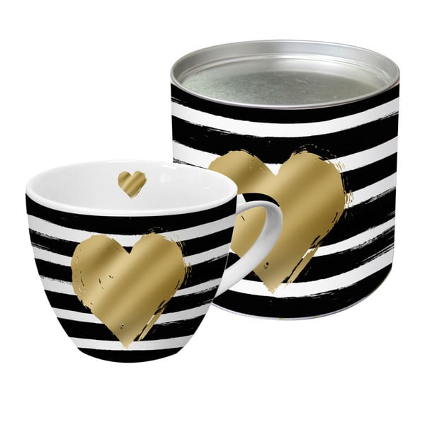 Kubek porcelanowy PPD Heart And Stripes, 450 ml