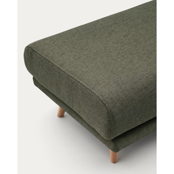 Zielony podnóżek z tkaniny szenilowej Karin – Kave Home-image-3