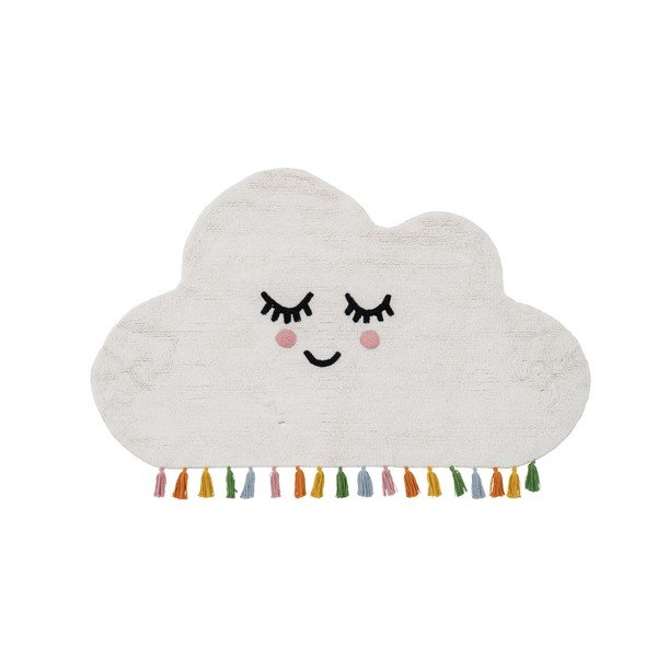 Biały bawełniany dywan dziecięcy 90x150 cm Cloud – Ixia