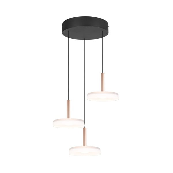 Lampa wisząca LED  w czarno-biało-złotym kolorze ze ściemniaczem i szklanym kloszem ø 35 cm Celeste – Trio-image-2