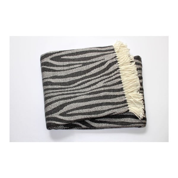 Koc Zebra Dark Grey, 140x180 cm-image-1