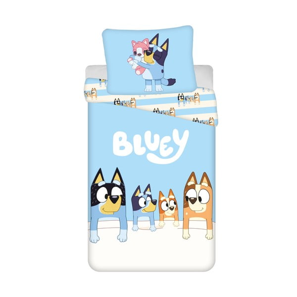 Bawełniana dziecięca pościel jednoosobowa 140x200 cm Bluey – Jerry Fabrics