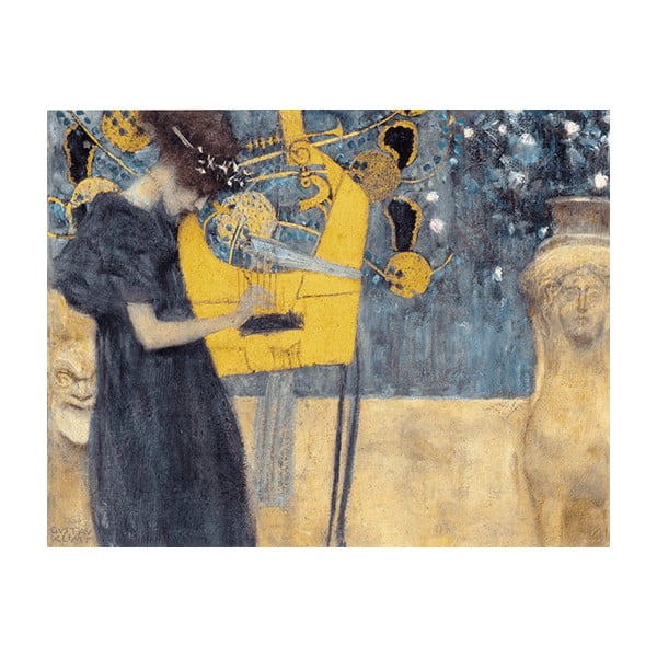 Reprodukcja obrazu Gustava Klimta - Music, 50x40 cm
