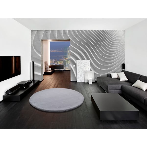 Szary dywan Universal Fox Liso, Ø 120 cm-image-1