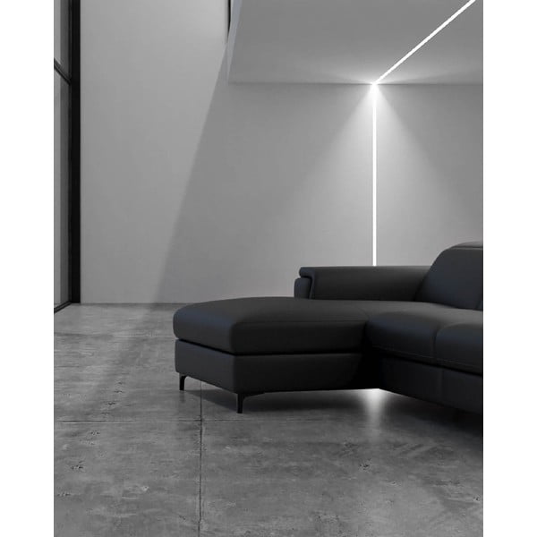 Ciemnoszary skórzany narożnik (lewostronny) Brito – MESONICA-image-3