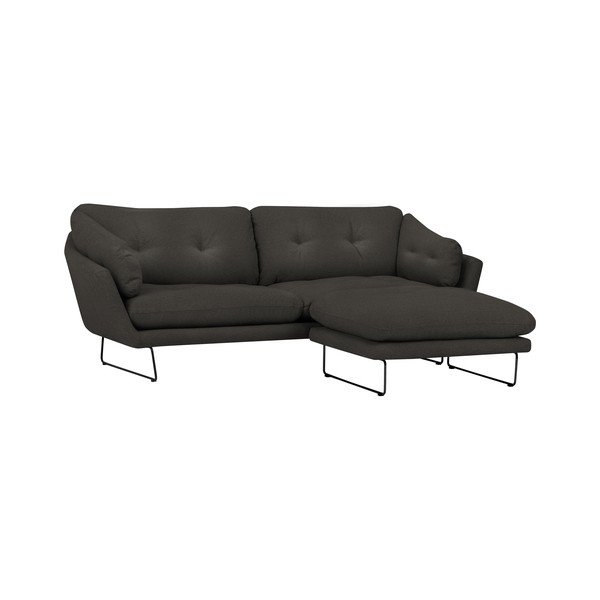 Zestaw szarobrązowej sofy i pufu Windsor & Co Sofas Comet-image-1