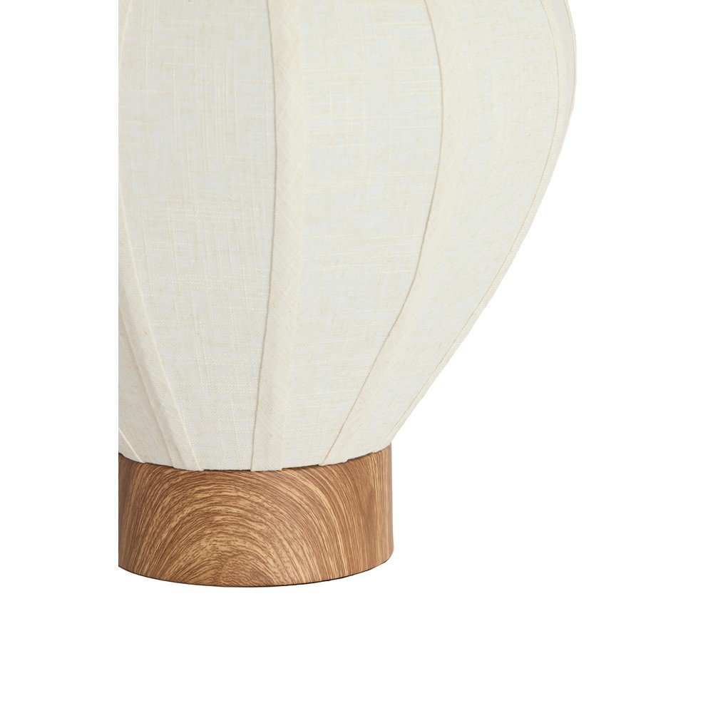 Kremowa metalowa lampa stołowa z tekstylnym kloszem (wysokość 36 cm) Kyzo – Light & Living (zdjęcie 5)
