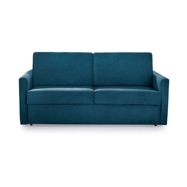 Niebieska sofa rozkładana z materacem Scandic Soul-image-4