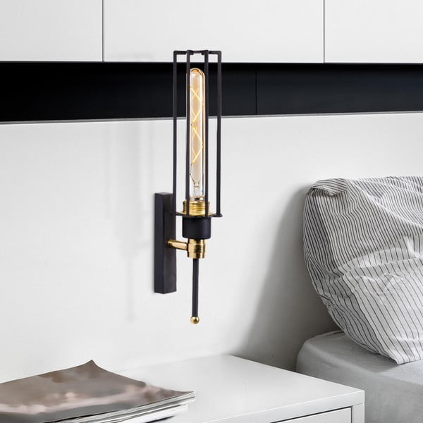 Kinkiet w czarno-złotym kolorze ø 8 cm Fellini – Opviq lights-image-1