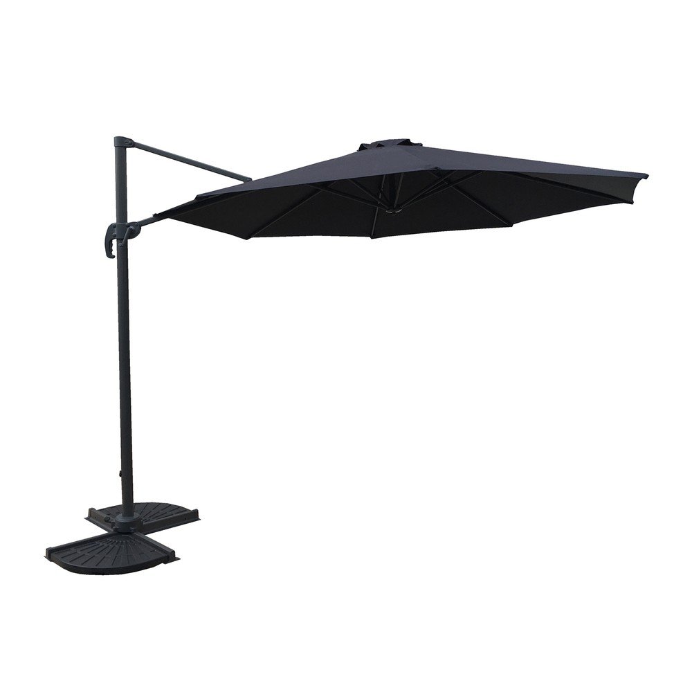 Szary parasol ogrodowy 300x300 cm Deluxe – Garden Pleasure