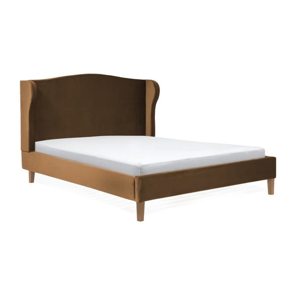 Brązowe łóżko z drewna bukowego Vivonita Windsor, 140x200 cm