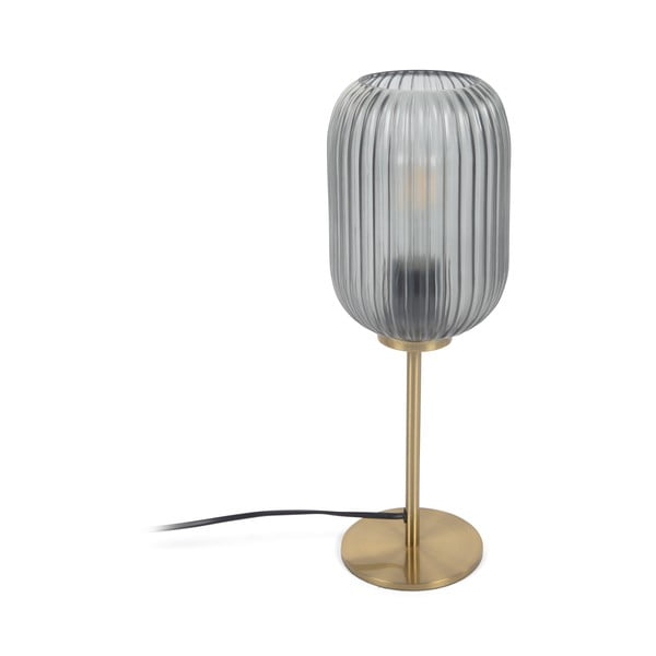 Lampa stołowa w kolorze złota ze szklanym kloszem (wys. 40 cm) Hestia – Kave Home