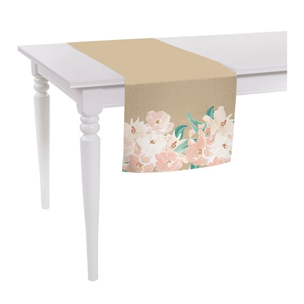 Beżowo-różowy bieżnik na stół Mike & Co. NEW YORK Honey, 140x40 cm