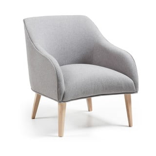Szary fotel Kave Home Lobby