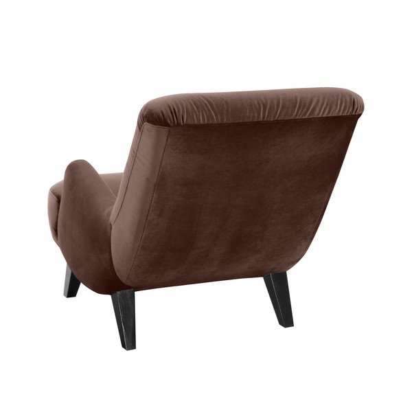 Brązowy fotel z czarnymi nogami Max Winzer Brandford Suede-image-1