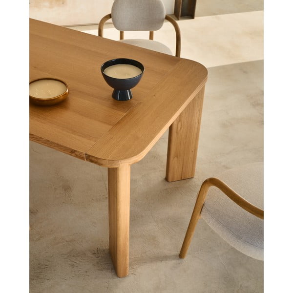 Rozkładany stół z blatem w dekorze dębu 100x200 cm Jondal – Kave Home-image-2