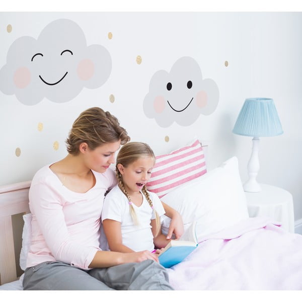 Zestaw 3 naklejek ściennych Dekornik Clouds Smile-image-1