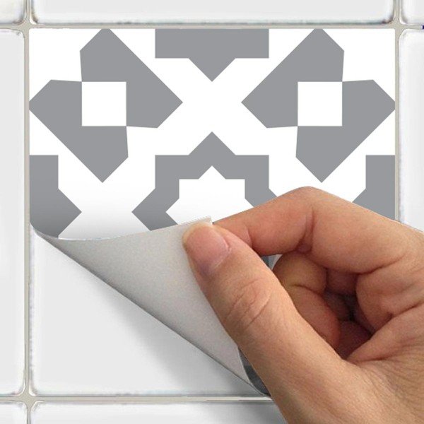 Zestaw 24 naklejek ściennych Ambiance Wall Decal Tiles Azulejos Badgio, 10x10 cm-image-3