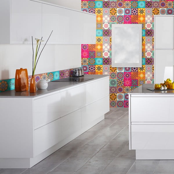 Komplet 24 dekoracyjnych naklejek ściennych Ambiance Clarissa, 10x10 cm-image-1