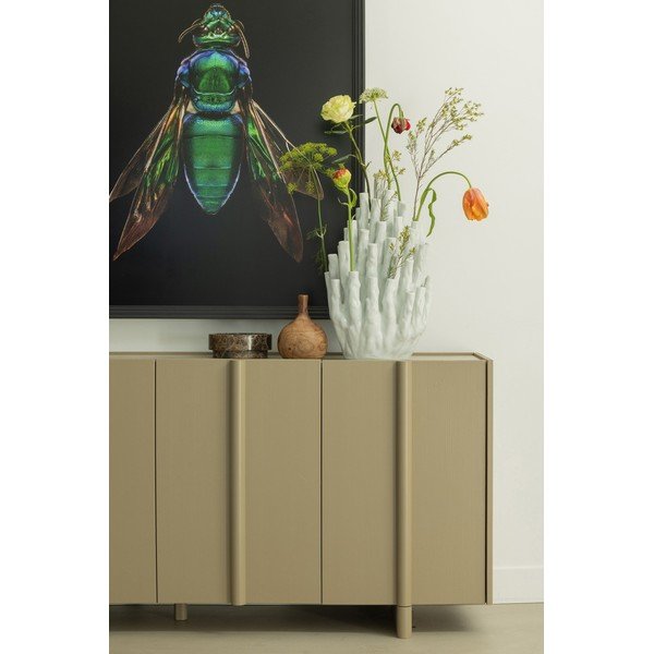 Beżowa niska komoda z litego drewna sosnowego 200x85 cm Basu – WOOOD-image-4