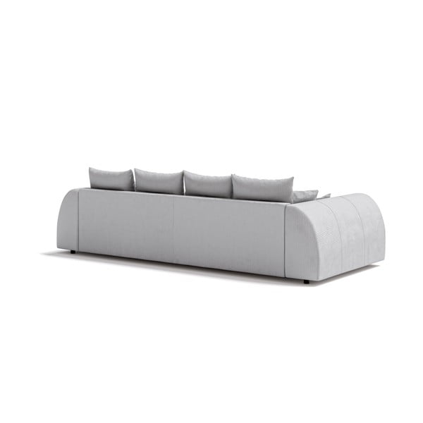 Ciemnoszara sztruksowa sofa 310 cm Vanessa – Ropez-image-2