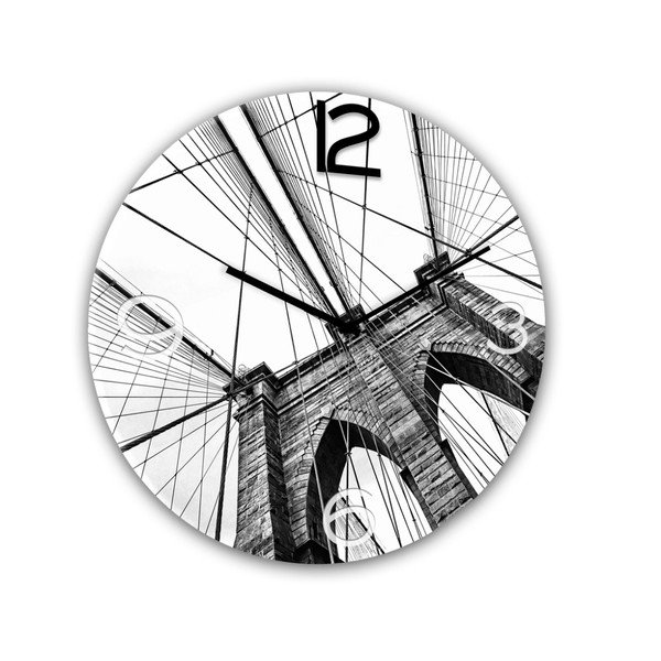 Zegar ścienny Styler Glassclock Brooklyn, ⌀ 30 cm-image-1