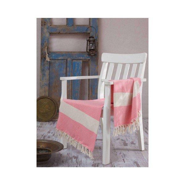 Ręcznik hammam Elmas Pink, 100x180 cm-image-1