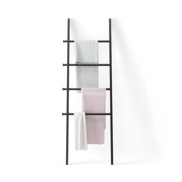 Czarna drabina dekoracyjna z drewna topolowego Leana – Umbra-image-4