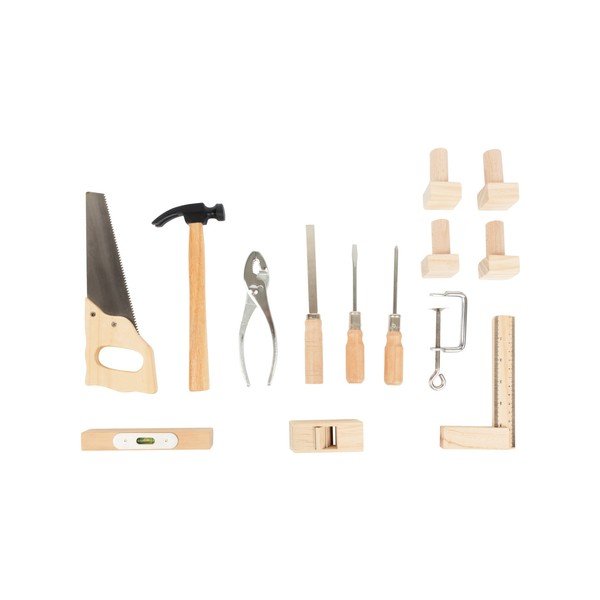 Zestaw dziecięcego drewnianego stołu dla majsterkowicza i narzędzi Legler Workbench-image-3