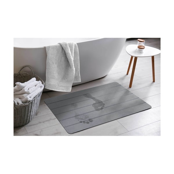 Szary dywanik łazienkowy 50x70 cm Baline – douceur d'intérieur-image-1