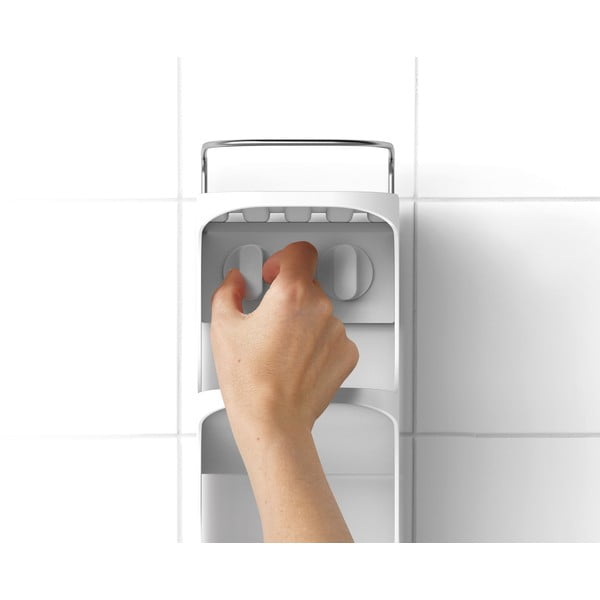 Biała samoprzylepna plastikowa półka łazienkowa Capsule − Joseph Joseph-image-2