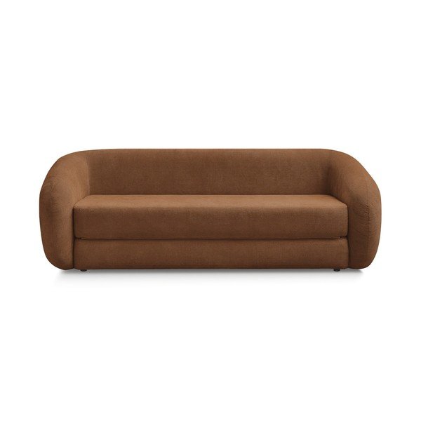 Pomarańczowa rozkładana sofa z tkaniny szenilowej 228 cm Neyo – Bobochic Paris