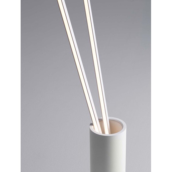 Metalowa lampa stojąca LED z elastyczną konstrukcją w matowym białym kolorze (wysokość 181 cm) Kimolia – Nova Luce-image-1