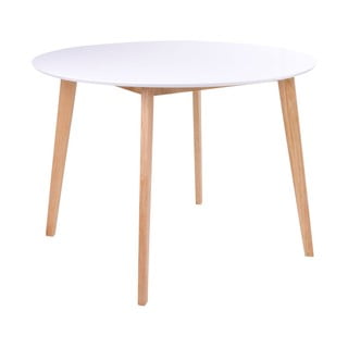 Okrągły stół z białym blatem Bonami Essentials Vojens, ⌀ 105 cm