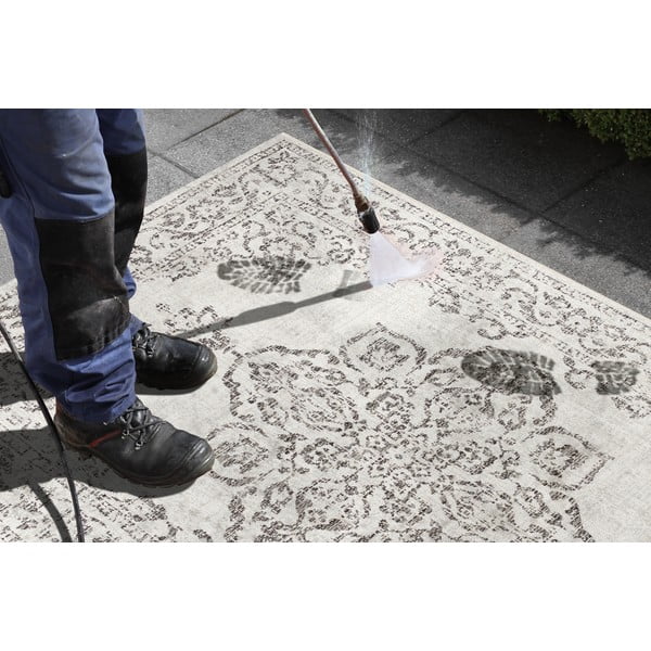 Szaro-kremowy dywan odpowiedni na zewnątrz NORTHRUGS Tilos, 200x290 cm-image-3