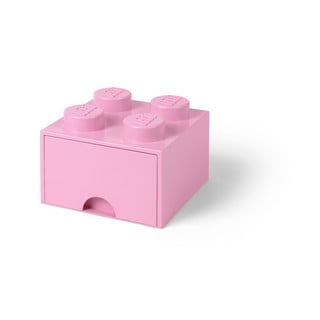 Jasnoróżowy pojemnik kwadratowy LEGO®