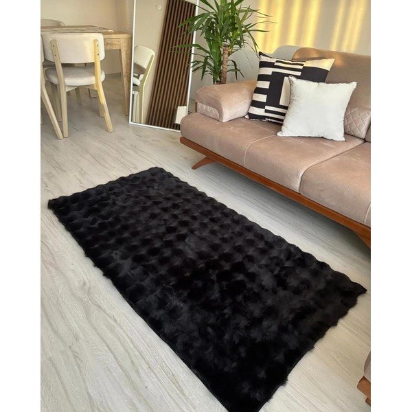 Czarny dywan odpowiedni do prania 150x230 cm Bubble Black – Mila Home-image-1