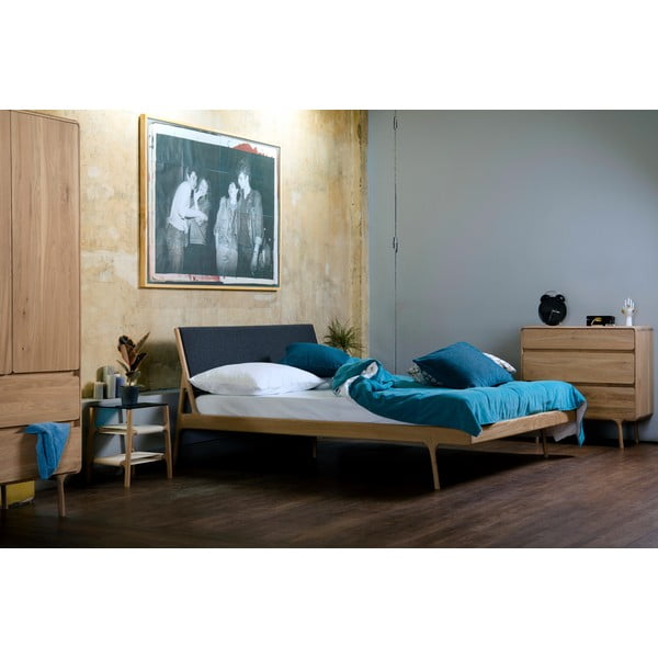 Szafa z litego drewna dębowego z 2 szufladami Gazzda Fawn-image-1