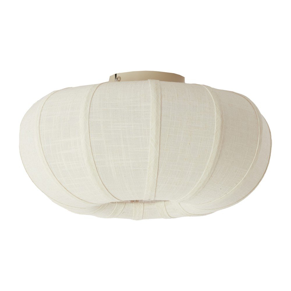 Kremowa lampa sufitowa z tekstylnym kloszem ø 40 cm Zosia – Light & Living