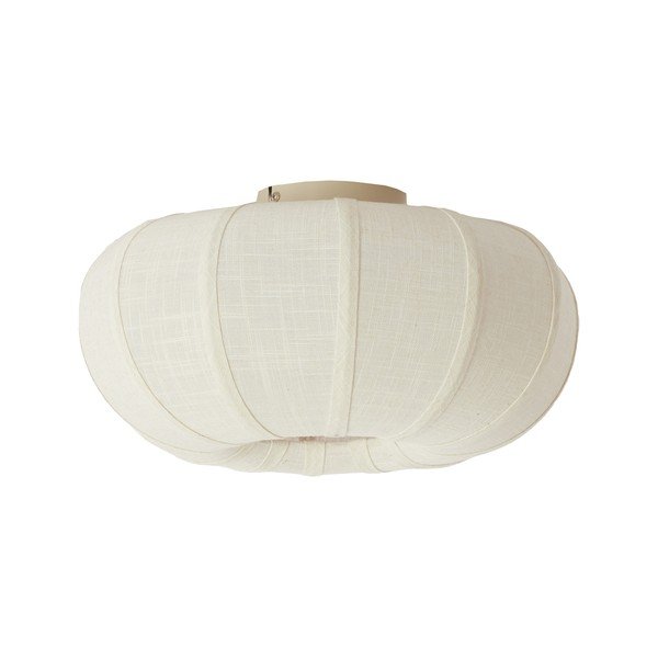 Kremowa lampa sufitowa z tekstylnym kloszem ø 40 cm Zosia – Light & Living