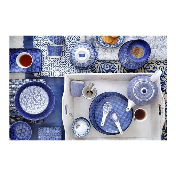 Zestaw 2 niebieskich porcelanowych kubków Tokyo Design Studio Dots & Clouds-image-2