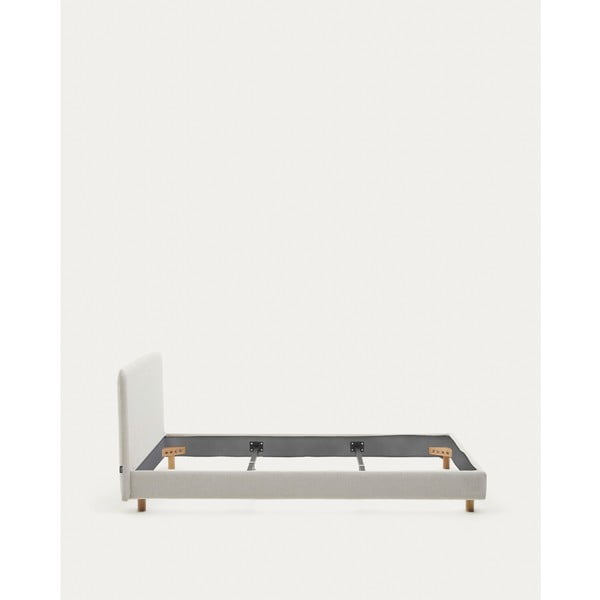 Szare tapicerowane łóżko dwuosobowe bez stelaża 160x200 cm Valma – Kave Home-image-4